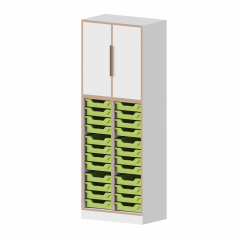 Product image qickly® cabinet. 5 file heights, 2 doors and 24 small Ergo Tray boxes SLS25-3K