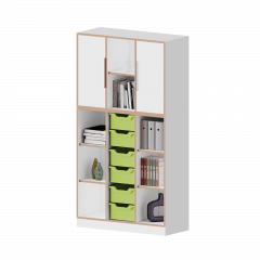 Product image qickly® cabinet, 5 file heights, 2 doors, 6 large Ergo Tray boxes SLS35-4G