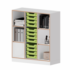 Product image qickly® shelf, 3 file heights, 12 small Ergo Tray boxes SLS33EEK