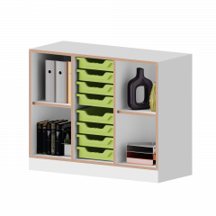 Product image qickly® shelf, 2 file heights, 8 small Ergo Tray boxes SLS32EEK