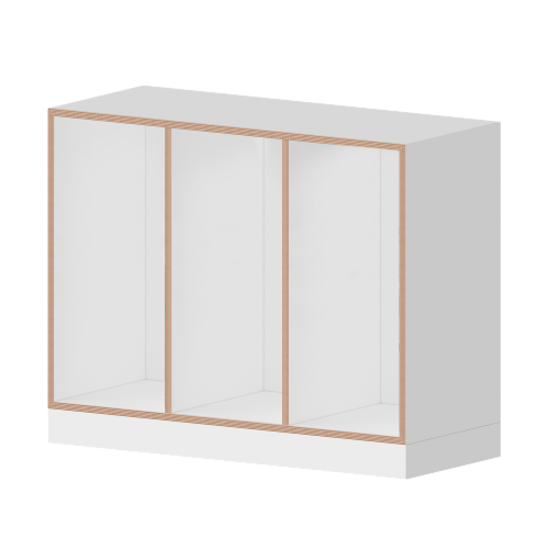 Product image qickly® triple shelf unit carcass 3x2 SLS32