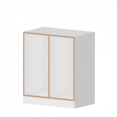 Product image qickly® Double shelving unit carcass, 2 file heights SLS22